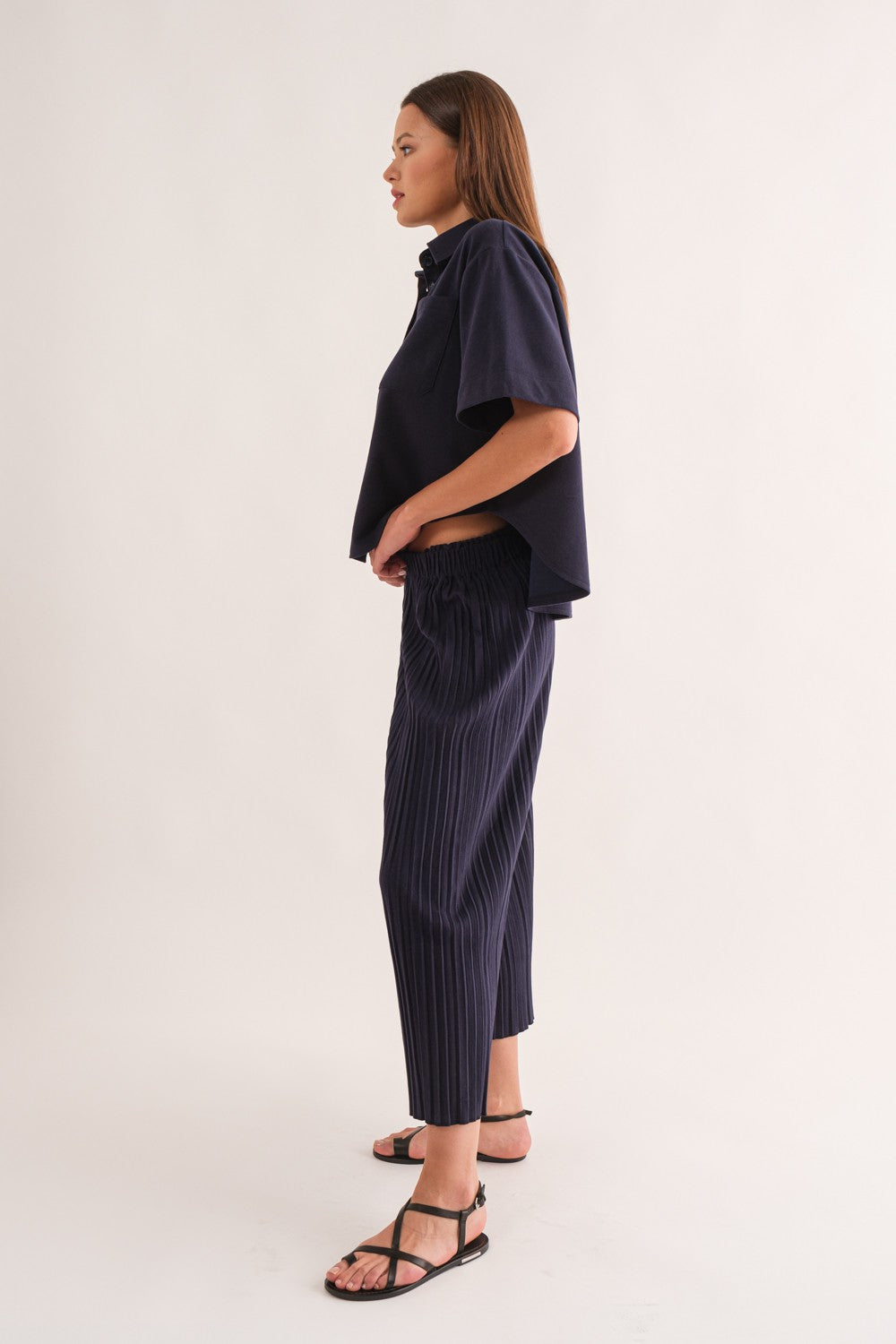 Modern Pocket Collared Knit Top