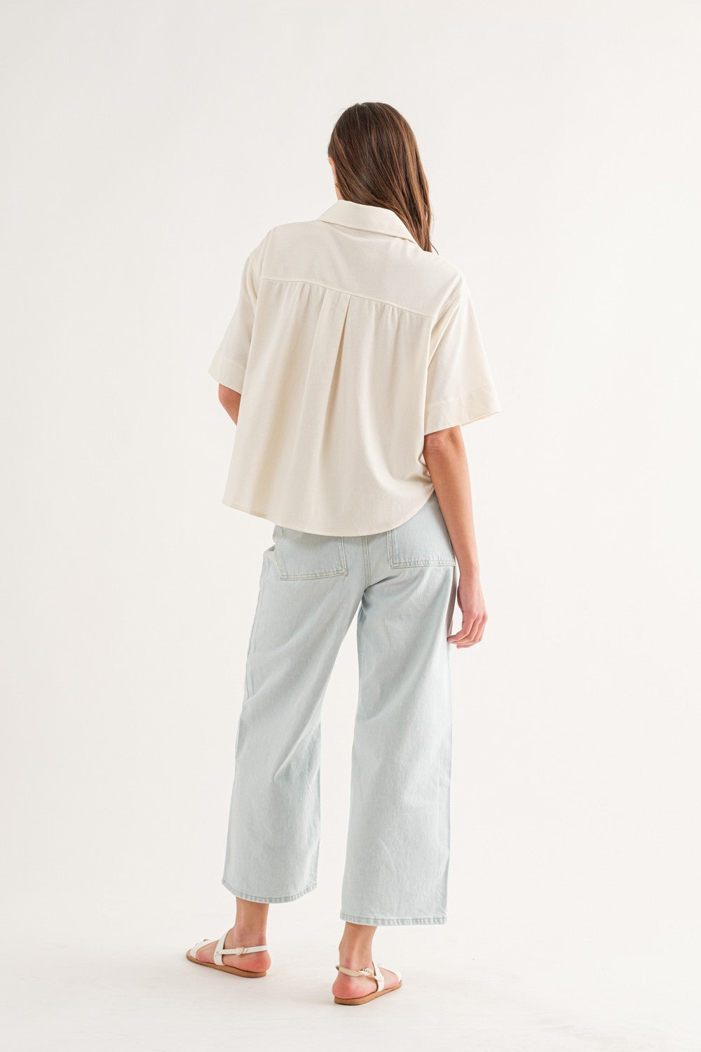 Modern Pocket Collared Knit Top