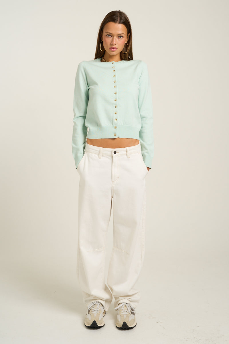 The Delicate Button Knit Top