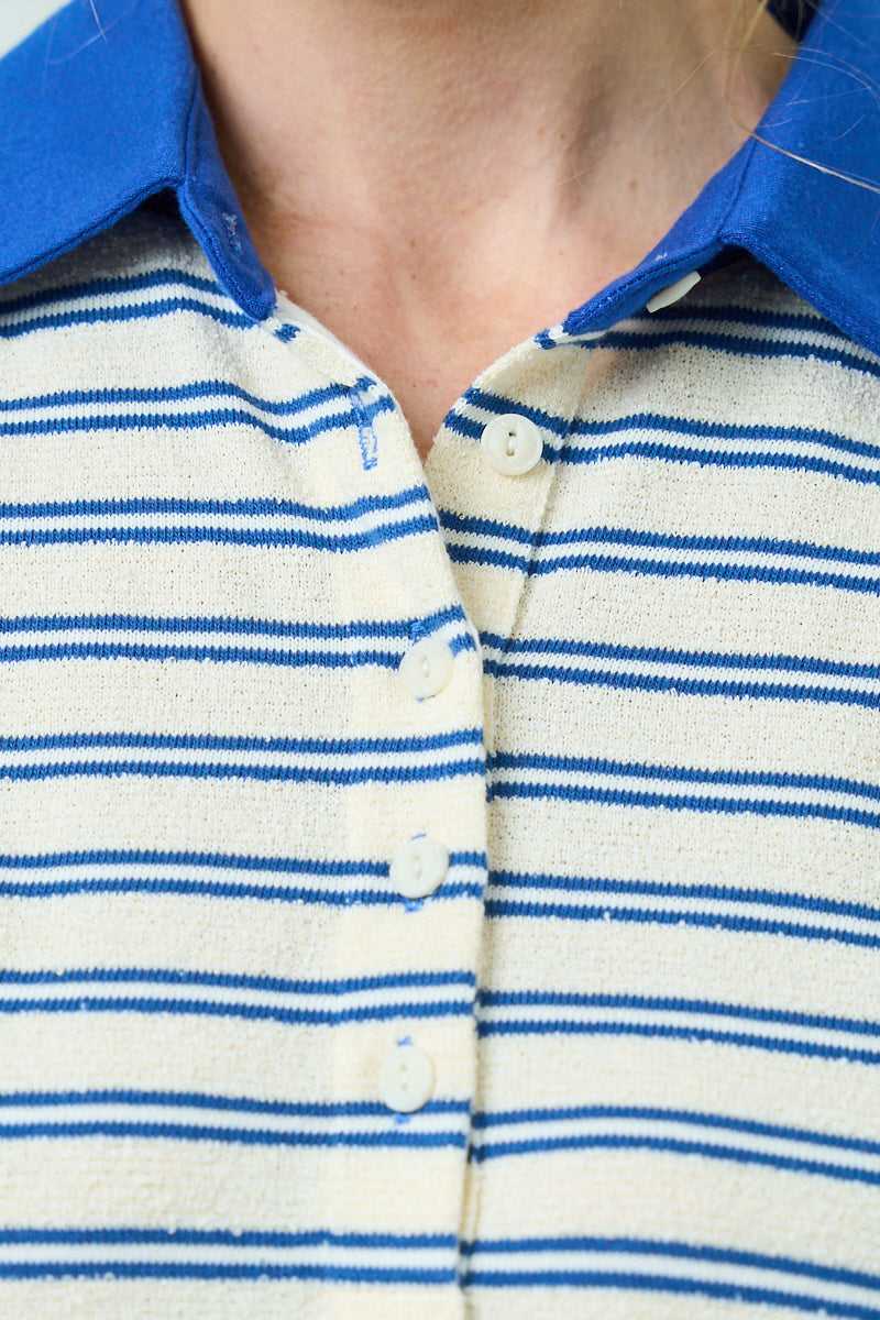 Coastal Blue Collared Button-Up