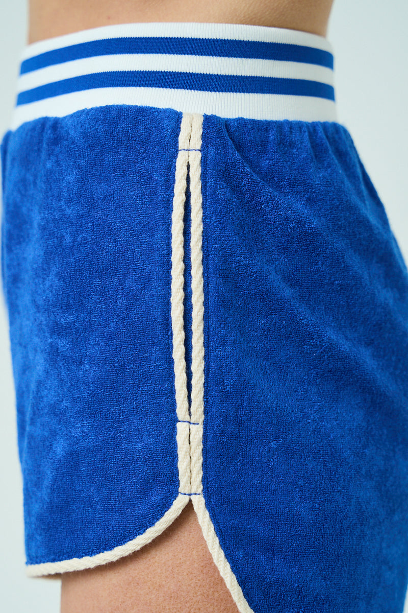 Blue Terry Cloth Shorts