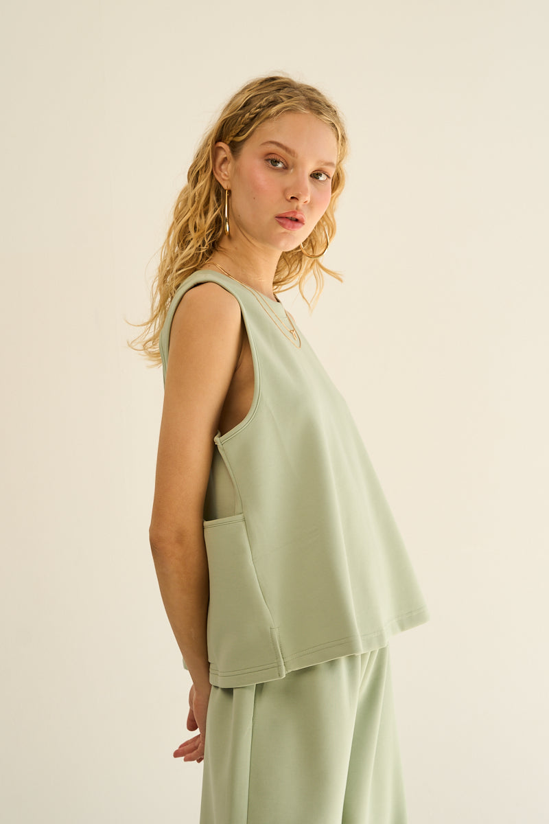 Dual-Layered Back Top