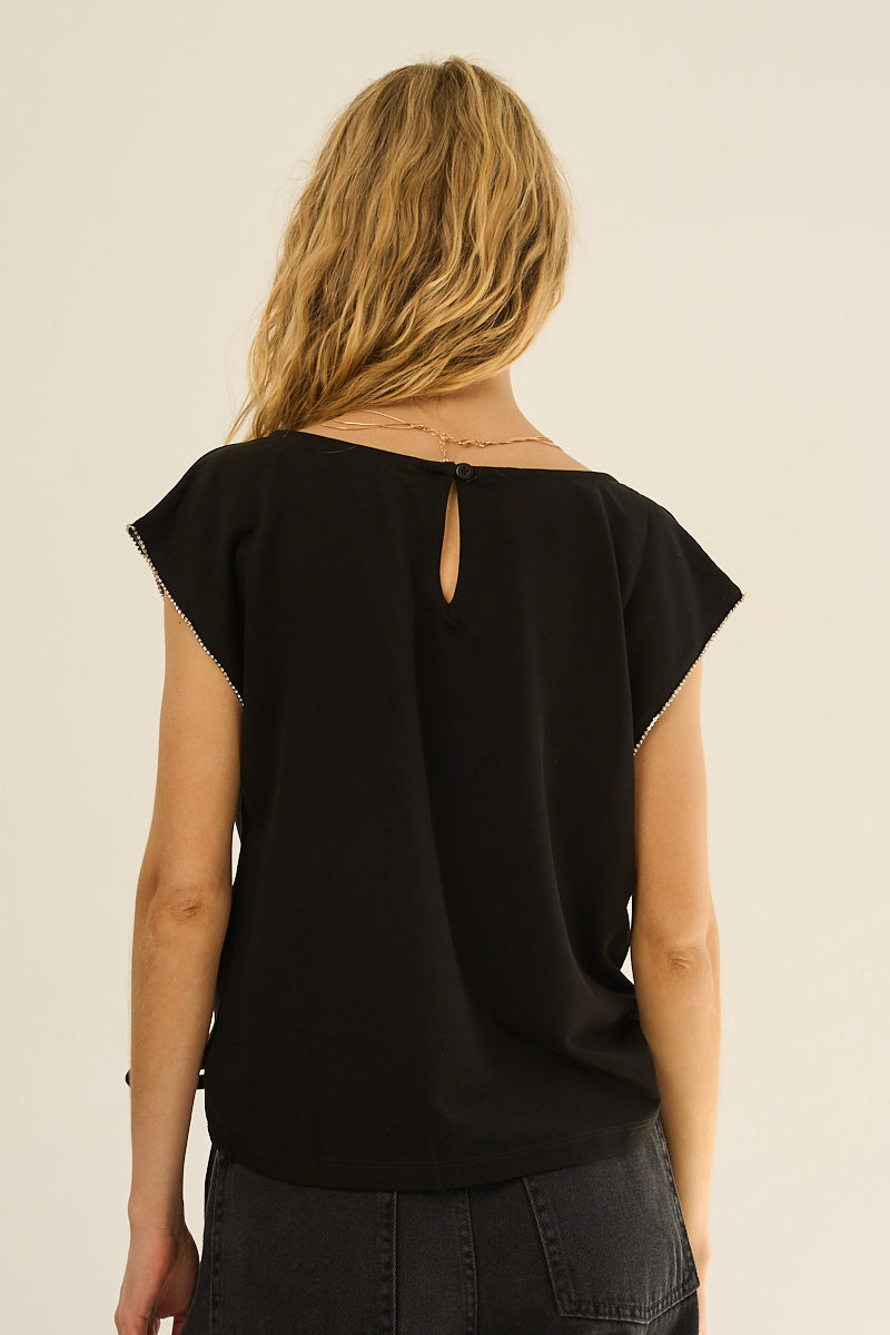 Bejeweled-Sleeveless Top