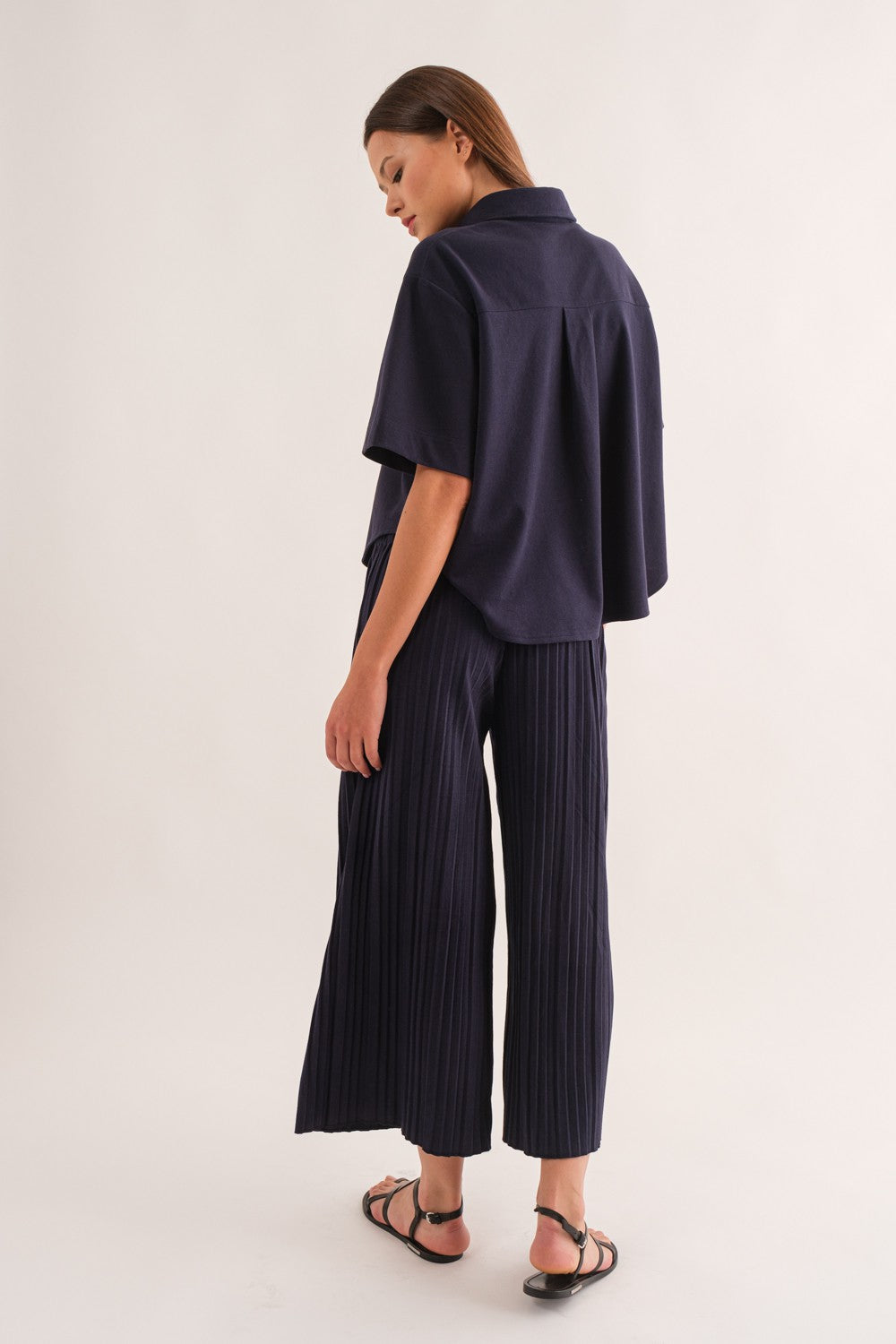 Modern Pocket Collared Knit Top