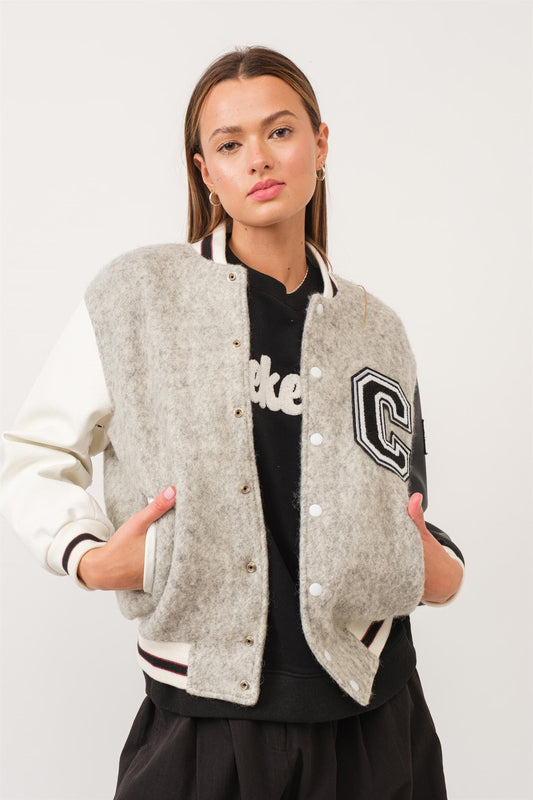 Cozy Varsity Wool Blended Jacket