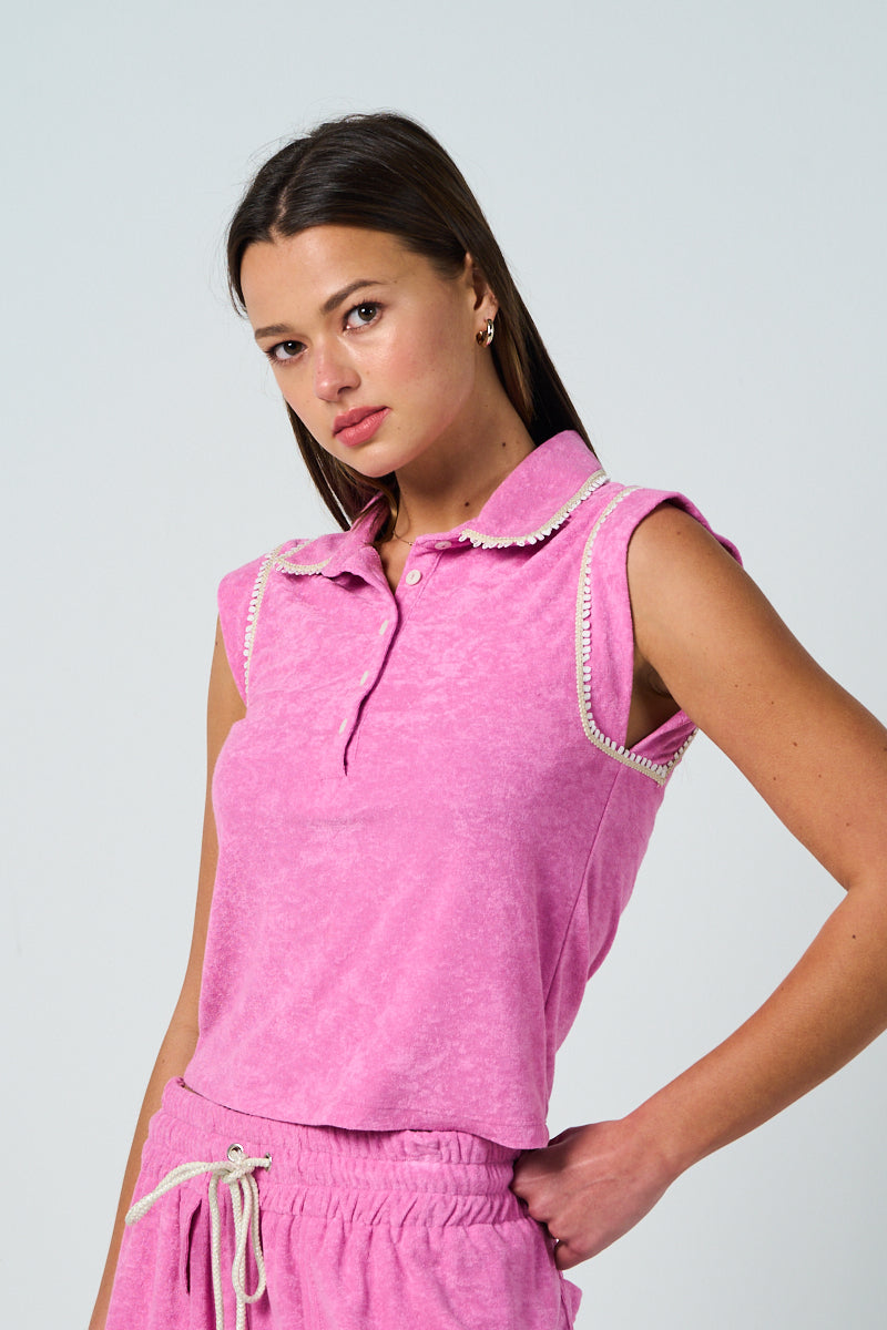 Orchid Button-Up Top